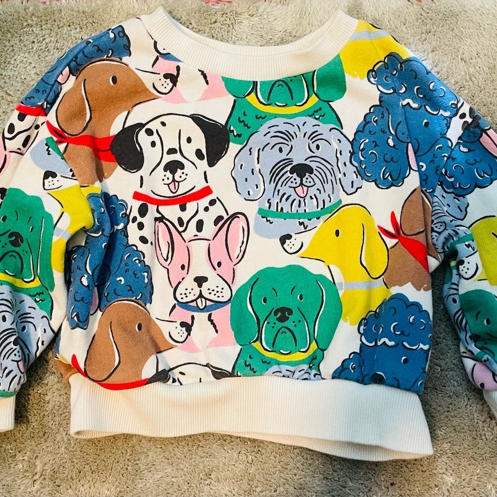 Mini Boden Rainbow Dog Sweatshirt 2-3Y